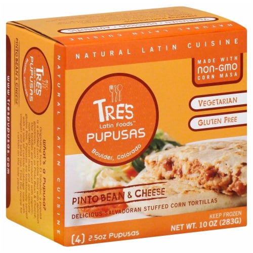 Tres Pinto Bean & Cheese Pupusas Perspective: front