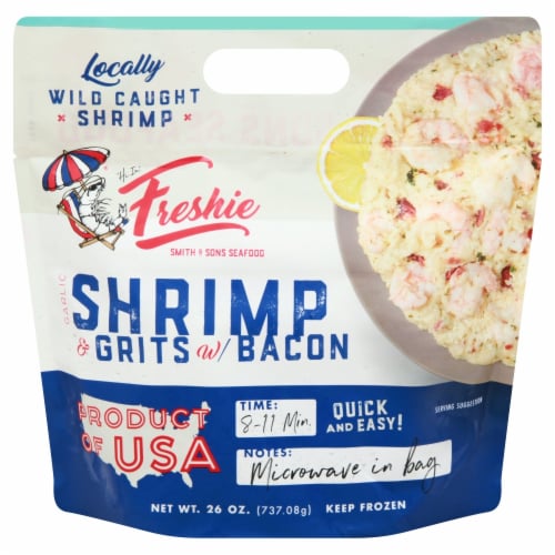 Freshie Garlic Shrimp & Grits with Bacon Perspective: front