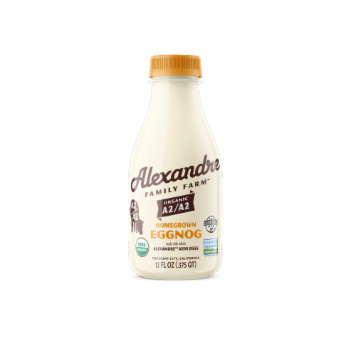 Alexandre Family Farm Organic Whole Eggnog Perspective: front
