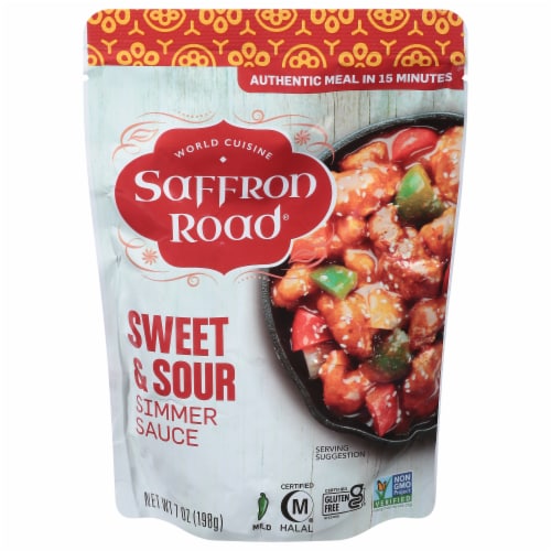 Saffron Road® Sweet & Sour Simmer Sauce Perspective: front