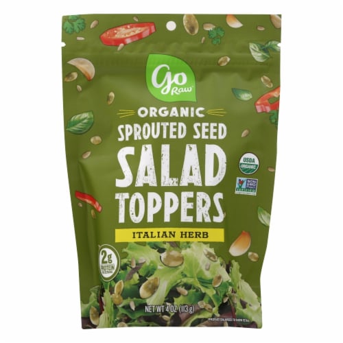 Go Raw® Organic Italian Herb Sprouted Seed Salad Toppers Perspective: front