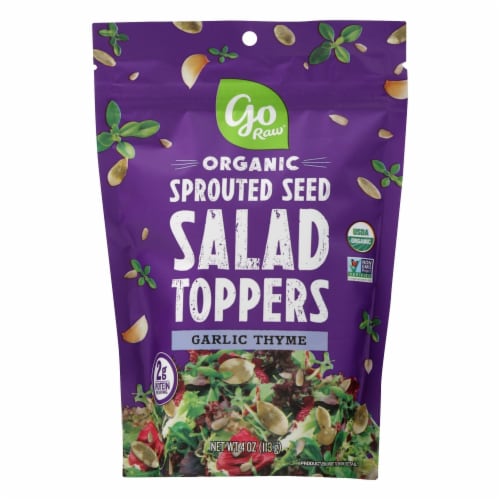 Go Raw® Organic Garlic Thyme Sprouted Seed Salad Toppers Perspective: front