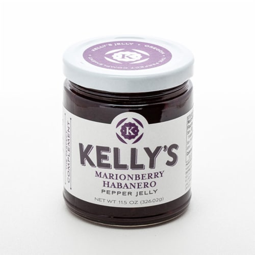 Kelly's Marionberry Habanero Pepper Jelly Perspective: front