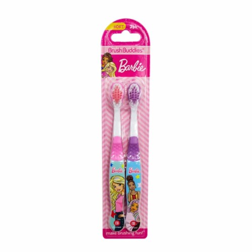 BrushBuddies Barbie Toothbrush (2 Pack) Perspective: front
