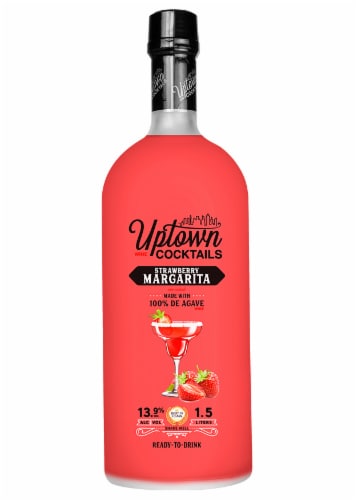 Uptown Cocktails Strawberry Margarita Wine Ready to Drink Cocktail Perspective: front