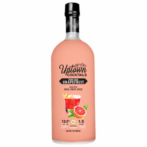 Uptown Cocktails Ruby Red Grapefruit Wine Ready to Drink Cocktail Perspective: front