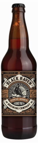 Black Raven Coco Jones Coconut Porter Beer Single Bottle Perspective: front