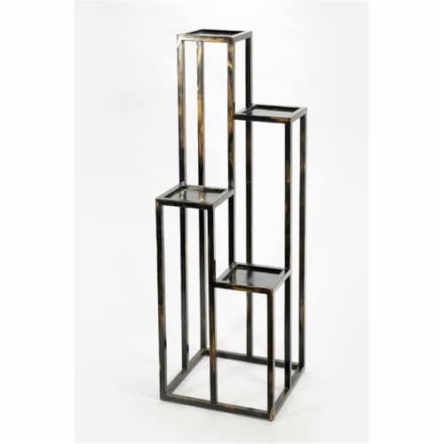 ORE International LB-1713 47.25 in. 4 Tier Cast-Iron Plant Stand Perspective: front