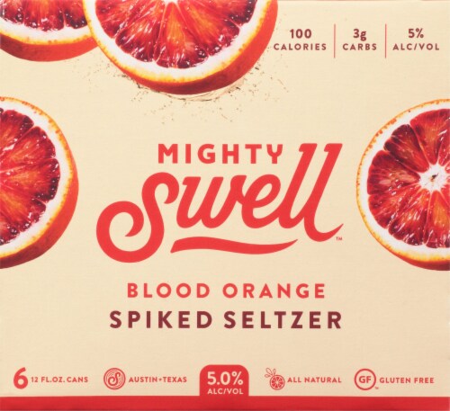 Mighty Swell Blood Orange Spiked Seltzer Perspective: front