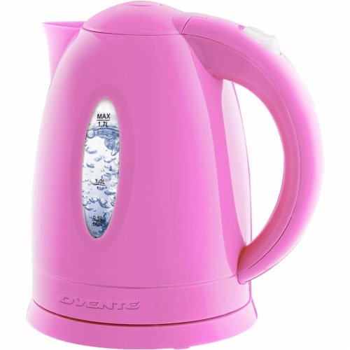 Ovente Electric Kettle Hot Water Heater Pink 1.7L 1.7 L Jay C Food Stores