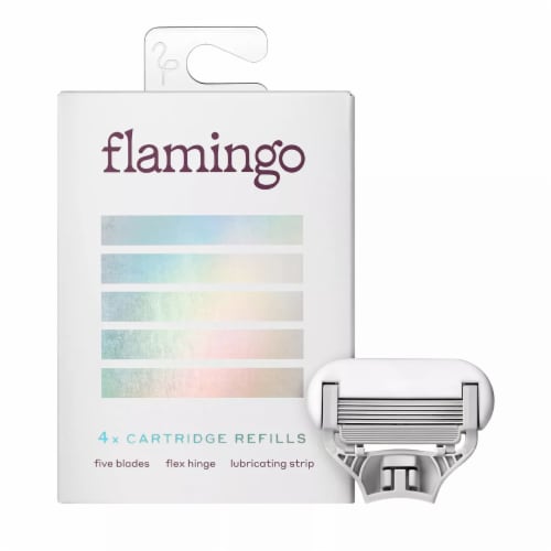 Flamingo Five-Blade Razor Cartridge Refills Perspective: front