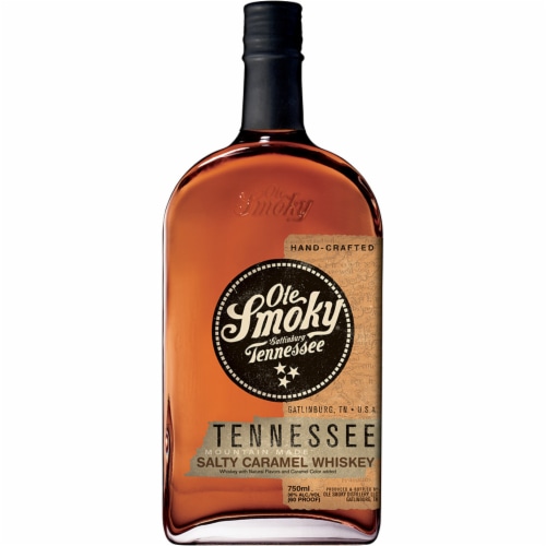 Ole Smoky Tennessee Salty Caramel Whiskey Perspective: front