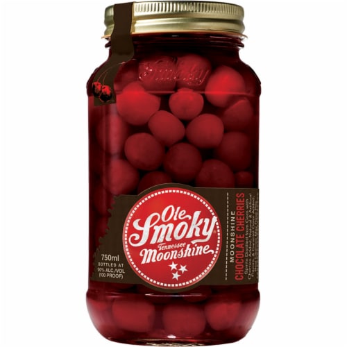 Ole Smoky Chocolate Cherries Moonshine Tennessee Whiskey Perspective: front