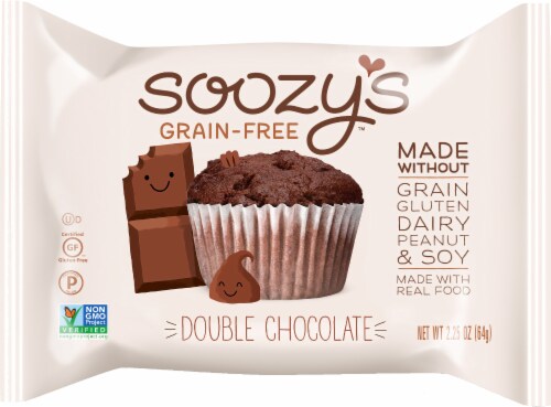 Soozy's Grain-Free Double Chocolate Muffin Perspective: front
