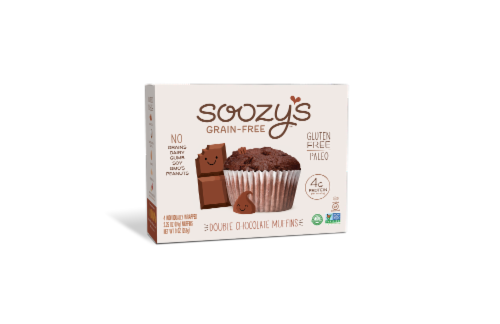 Soozy's Double Chocolate Muffins Perspective: front