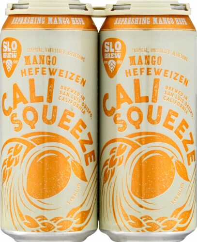 Slo Brew Cali Squeeze Mango Hefeweizen Perspective: front