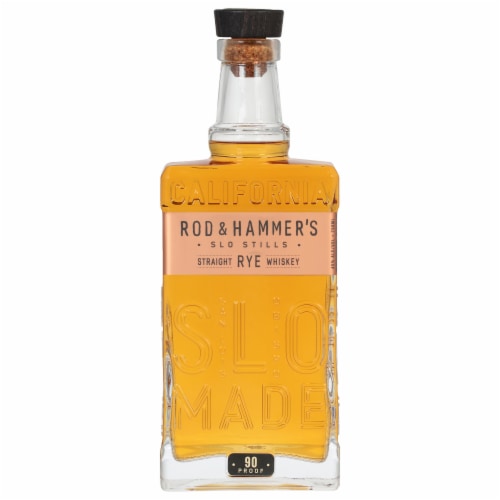 Slo Stills Rod & Hammer's Straight Rye Whiskey Perspective: front