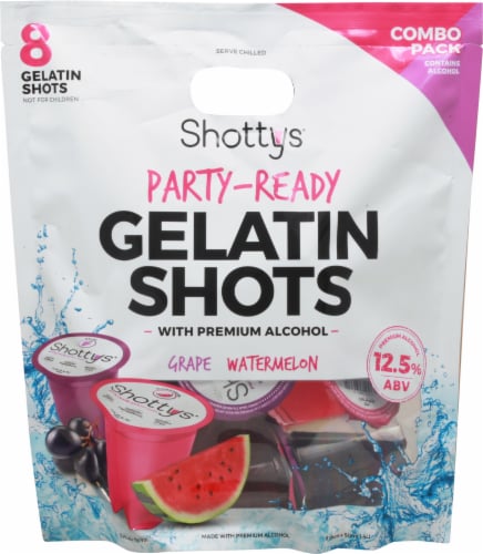 Shottys® Grape & Watermelon Party-Ready Gelatin Shots Combo Pack Perspective: front