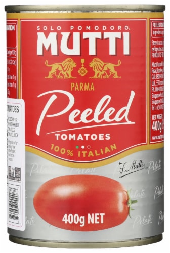 Mutti Whole Peeled Tomatoes Perspective: front