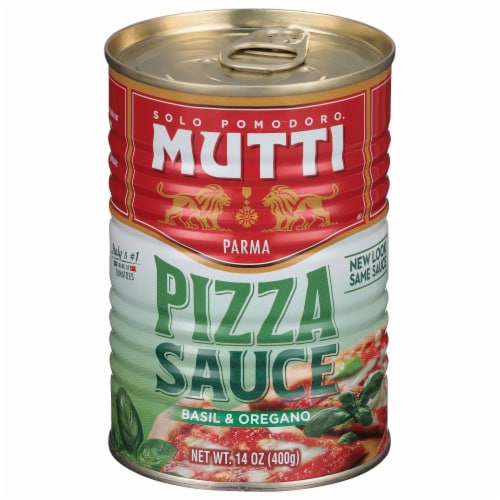 Mutti Basil & Oregano Pizza Sauce Perspective: front