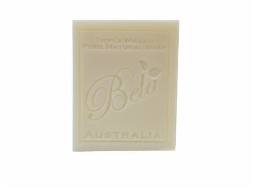 Bela Pure Natural Creamy Goat’s Milk Soap Bar Perspective: front