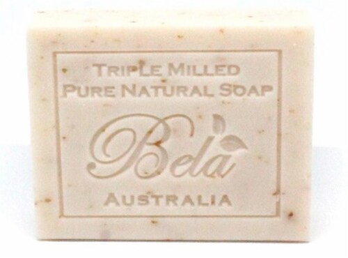 Bela Bar Soap Pure Natural Oatmeal Milk & Bran Perspective: front