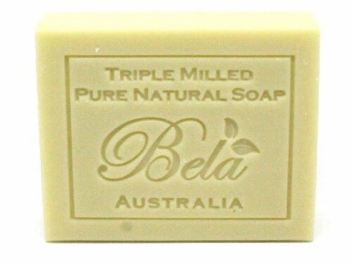 Bela Pure Natural French Pear Soap Bar Perspective: front