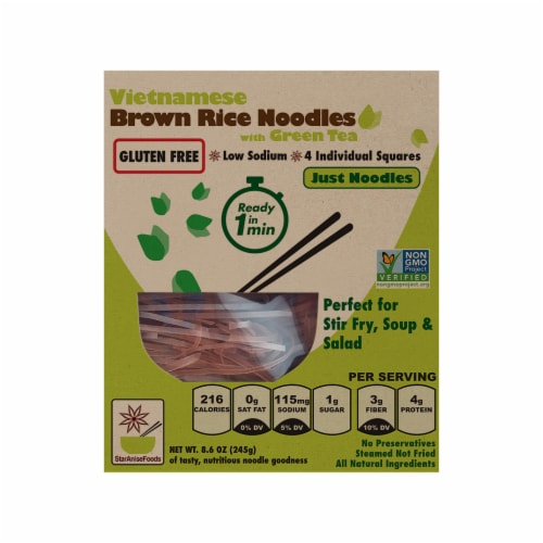 Happy Pho Brown Rice Noodles with Green Tea Perspective: front