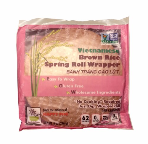 Star Anise Foods Gluten Free Brown Rice Spring Roll Wrappers Perspective: front