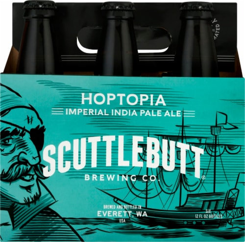 Scuttlebutt Hoptopia IPA Beer Perspective: front