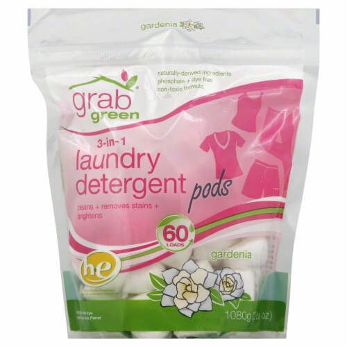Grab Green 3-In-1 Laundry Detergent Pods Perspective: front