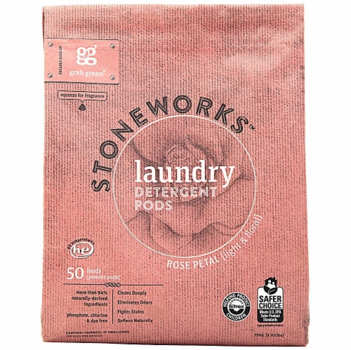 GrabGreen Stoneworks Rose Petal Liquid Laundry Detergent Perspective: front
