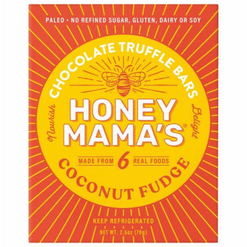 Honey Mama's® Coconut Cocoa Truffle Bar Perspective: front