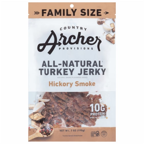 Country Archer® Hickory Smoke Turkey Jerky Perspective: front