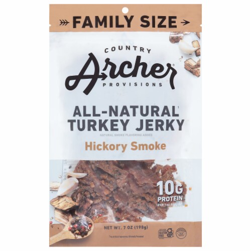 Country Archer® Hickory Smoke Turkey Jerky Perspective: front