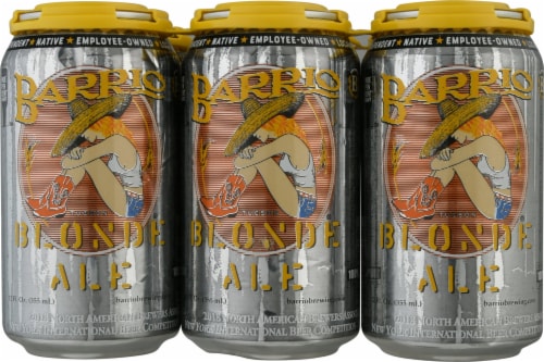 Barrio Brewing Blonde Ale Beer Perspective: front