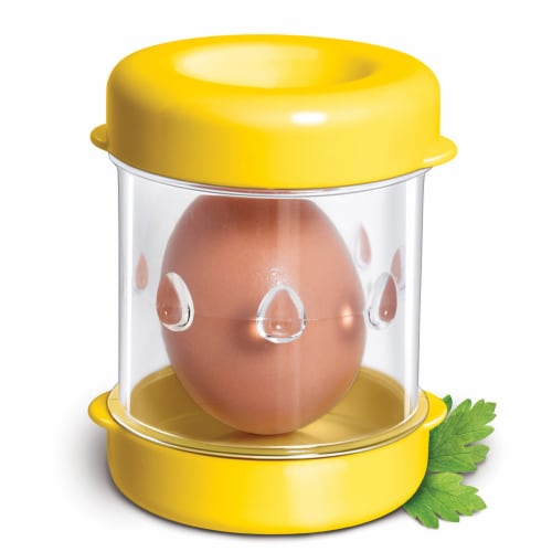 Negg Boiled Egg Peeler - YELLOW Perspective: front