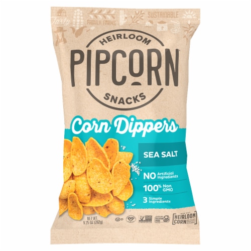 Pipcorn® Sea Salt Corn Dippers Chips Perspective: front