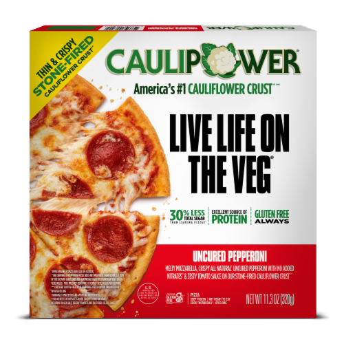 Caulipower Uncured Pepperoni Stone-Fired Cauliflower Crust Pizza Perspective: front