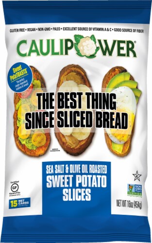 Caulipower Sweet Potatoasts Sea Salt & Olive Oil Roasted Sweet Potato Slices Perspective: front