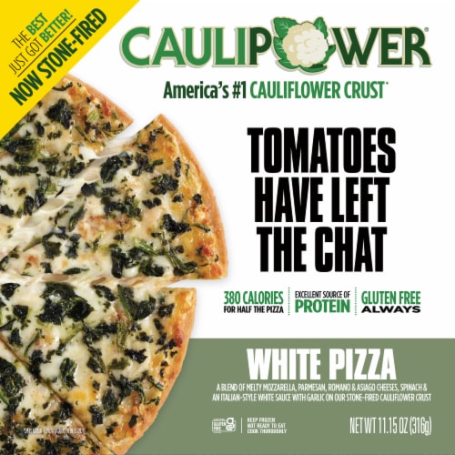 Caulipower White Stone Fired Cauliflower Crust Frozen Pizza Perspective: front