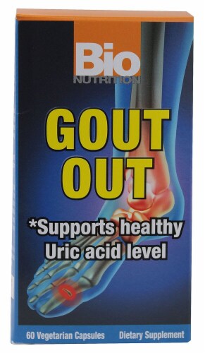 Bio Nutrition Gout Out Vegetarian Capsules Perspective: front