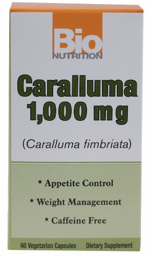 Bio Nutrition Caralluma Vegetarian Capsules 1000mg Perspective: front