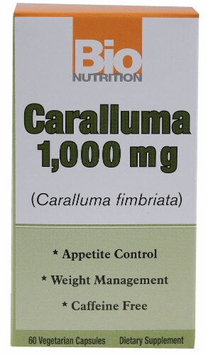 Bio Nutrition Caralluma Vegetarian Capsules 1000mg Perspective: front