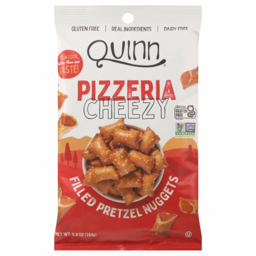 Quinn Snacks Pretzel Nuggets Plant Based Pizzeria Cheezy Filled – 5.8 oz (164 g)