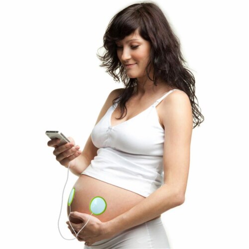 Pixie Tunes TPX01 Premium High-Fidelity Baby Bump Speaker System&#44; White Perspective: front