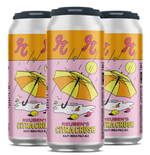Reuben's Brews Crush Rotating Series Beer Perspective: front