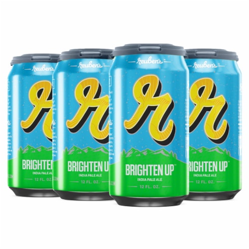 Reuben's Brews Brighten Up India Pale Ale Beer Perspective: front