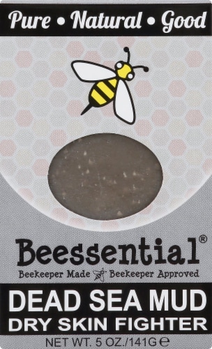 Beessential Dead Sea Mud Dry Skin Fighter Bar Soap Perspective: front