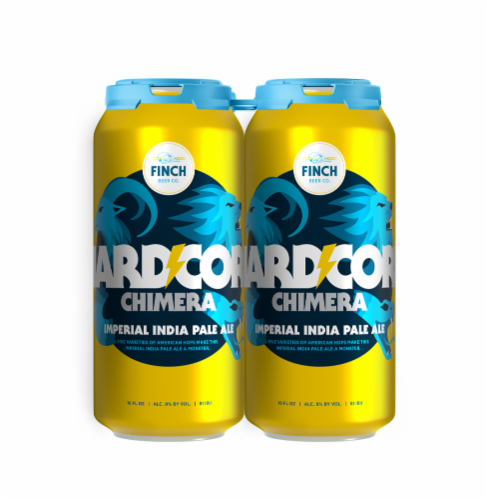 Finch Beer Co. Hardcore Chimera Imperial India Pale Ale Perspective: front